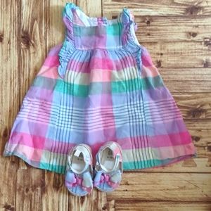 3pc Dress bundle. Includes Dress matching shoes and Cardigan.